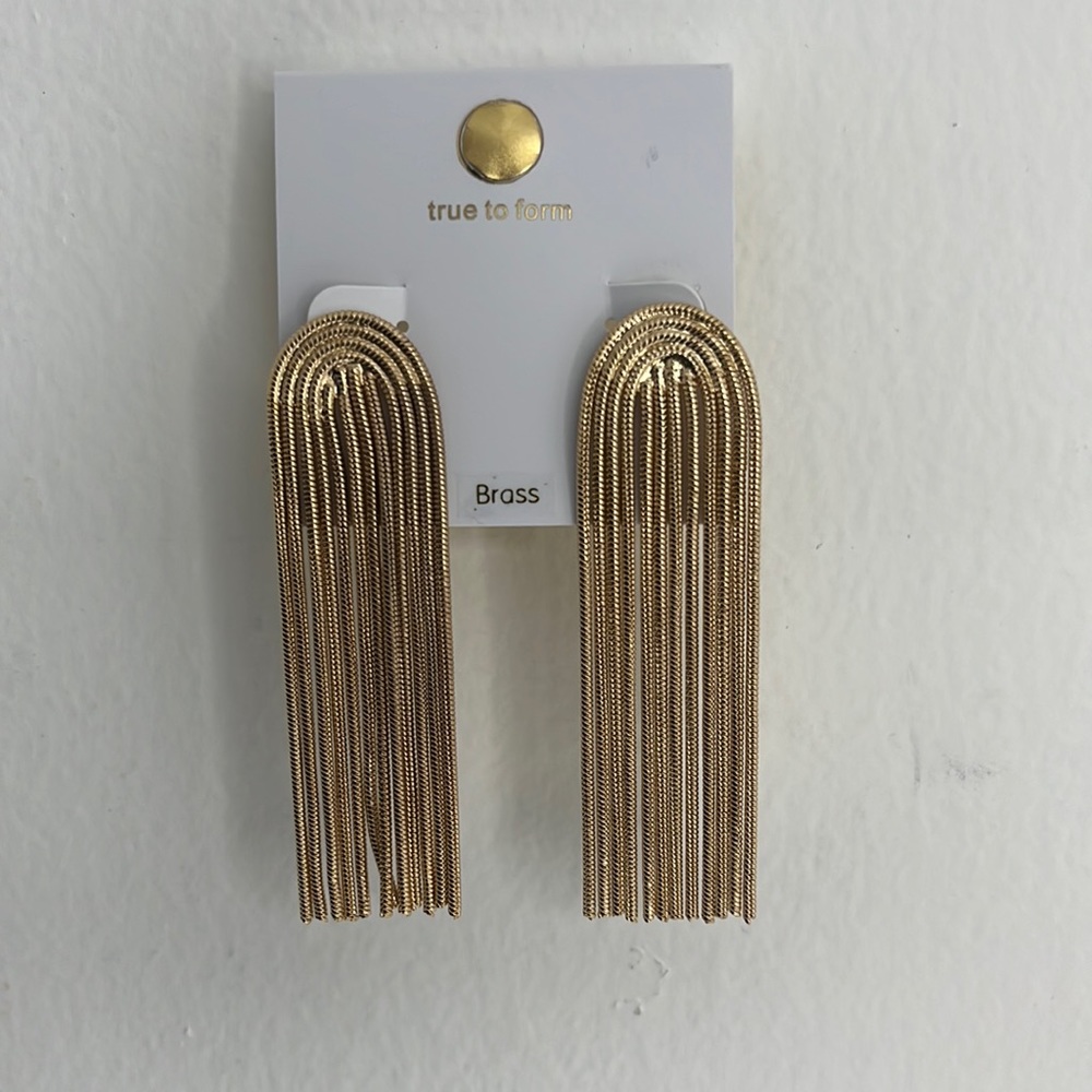 Gold Rainbow Drop Earrings